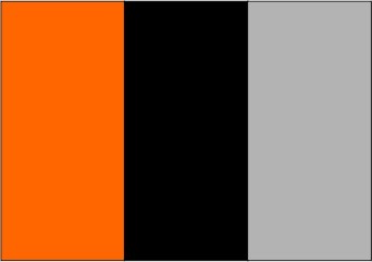 Orange / noir / gris orage