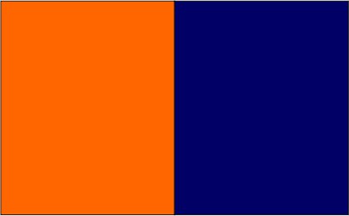 Orange fluo / bleu marine