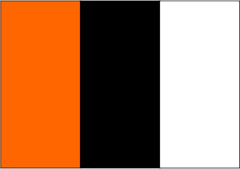 Orange / noir / blanc