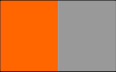 Orange / gris clair