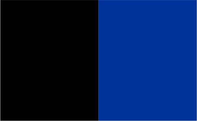 Noir / bleu cobalt