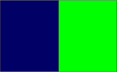 Bleu marine / vert néon