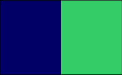 Bleu marine / vert lime