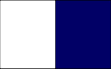 Blanc / bleu marine