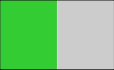 Vert forêt / gris clair