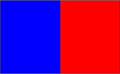 Bleu royal / rouge
