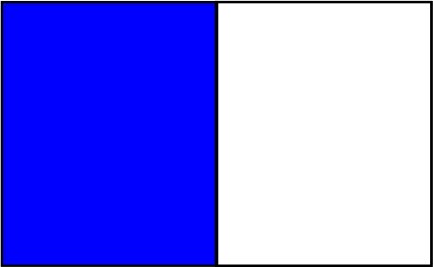 Bleu royal clair / blanc