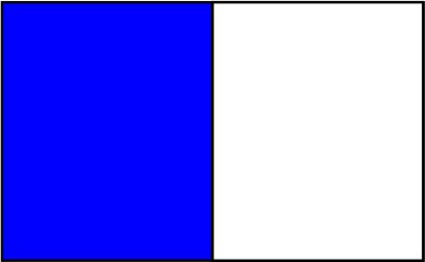 Bleu royal clair / blanc