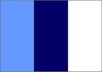 Bleu ciel / bleu marine / blanc