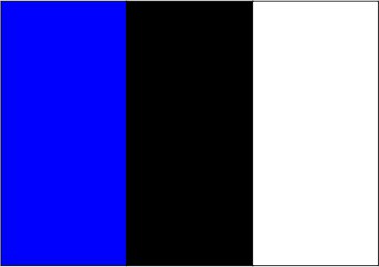 Bleu royal / noir / blanc