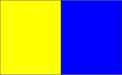 Jaune / bleu royal