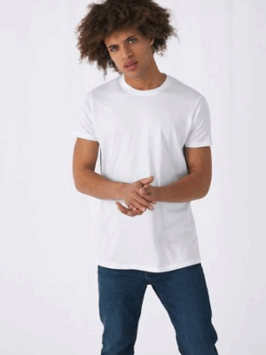 B&C tshirt 145 g/m²,manche courte, blanc