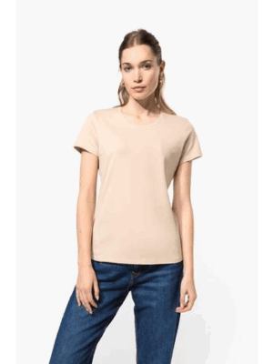 T-shirt femme Kariban K380 – 180 g/m², coton peigné, coupe ajustée.sable clair