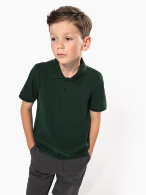 Polo enfant Kariban K268 – Manches courtes, 100 % coton et personnalisable vert foret