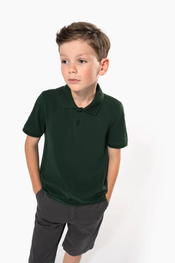 Polo enfant Kariban K268 – Manches courtes, 100 % coton et personnalisable vert foret