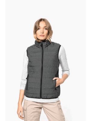 Doudoune sans manches Kariban K6114 femme. 340 g/m², coupe cintrée, chaude et légère. gris fonce