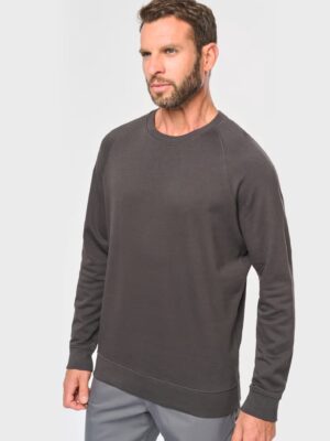 Sweat-shirt WK402 homme de WK. Designed To Work. 280 g/m², col rond, coupe droite. Idéal pour le travail, personnalisable par flocage ou broderie. gris foncé