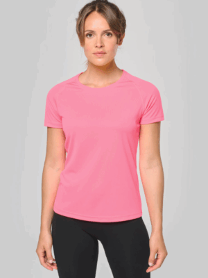 T-shirt de sport femme PA439 ProAct. Léger, respirant et personnalisable, idéal pour l’entraînement, la compétition et les événements sportifs.