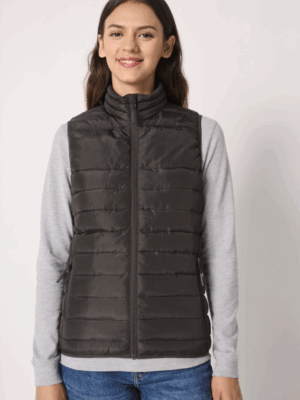 Bodywarmer matelassé IB6173 femme. Léger, chaud et confortable, idéal pour le travail, les activités outdoor et la personnalisation textile.