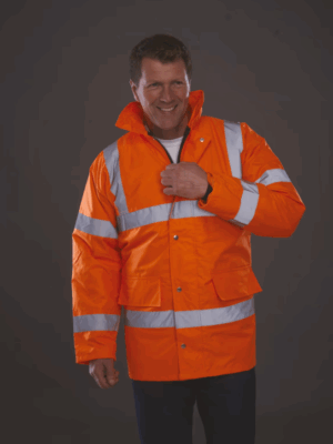 Parka YHVP300 YOKO. Imperméable, résistante et haute visibilité, idéale pour les travaux extérieurs et la personnalisation textile.
