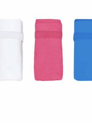 Serviette de sport en microfibre. Légère, compacte, ultra-absorbante et à séchage rapide. Idéale pour le sport, les voyages et la personnalisation textile.