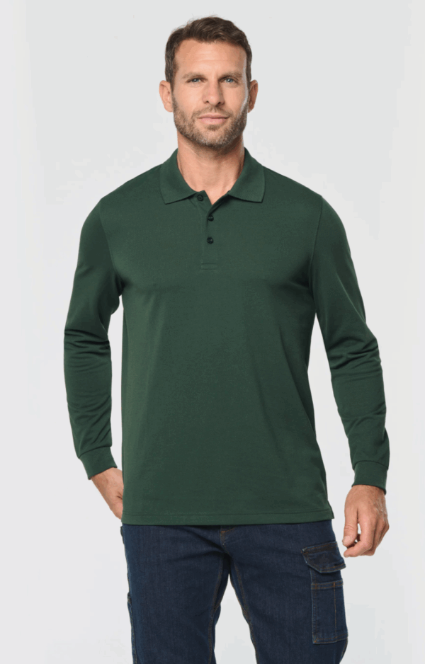 Polo manches longues homme WK276 WK. Designed To Work. Confortable, résistant et professionnel, idéal pour les tenues de travail personnalisées.