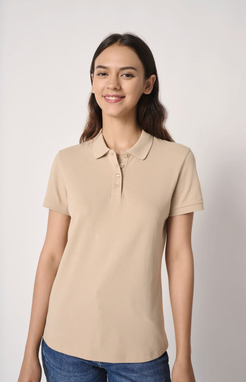 Polo IB296 femme en piqué de coton. Élégant, confortable et résistant, parfait pour uniformes, clubs, associations et personnalisation textile.