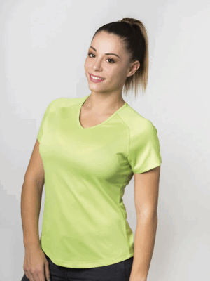 T-shirt technique femme AC304 TANDEM en 100 % polyester. Léger, respirant et personnalisable. Idéal pour le sport, les associations et les événements.