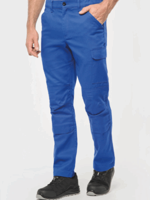 Pantalon de travail bicolore WK742 homme. Robuste, pratique avec poches multiples et coupe confortable. Idéal pour les professionnels.
