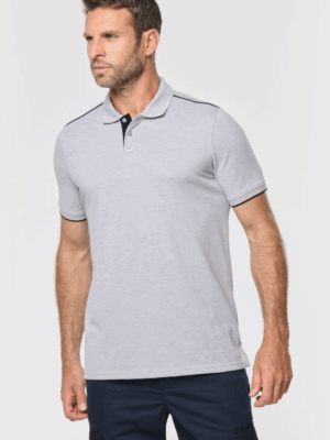 Polo Day To Day contrasté manches courtes homme WK270 WK. Designed To Work. Élégant, confortable et résistant, parfait pour les tenues professionnelles personnalisées.