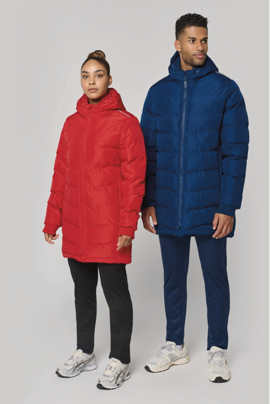 Parka team sports unisexe PA223, chaude et résistante. Idéale pour les équipes sportives, les activités outdoor et la personnalisation textile.