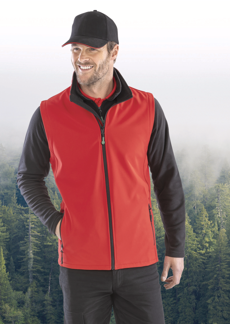 Bodywarmer softshell homme R232M, résistant, coupe-vent et confortable. Parfait pour les professionnels et idéal pour la personnalisation grâce à sa surface printable.
