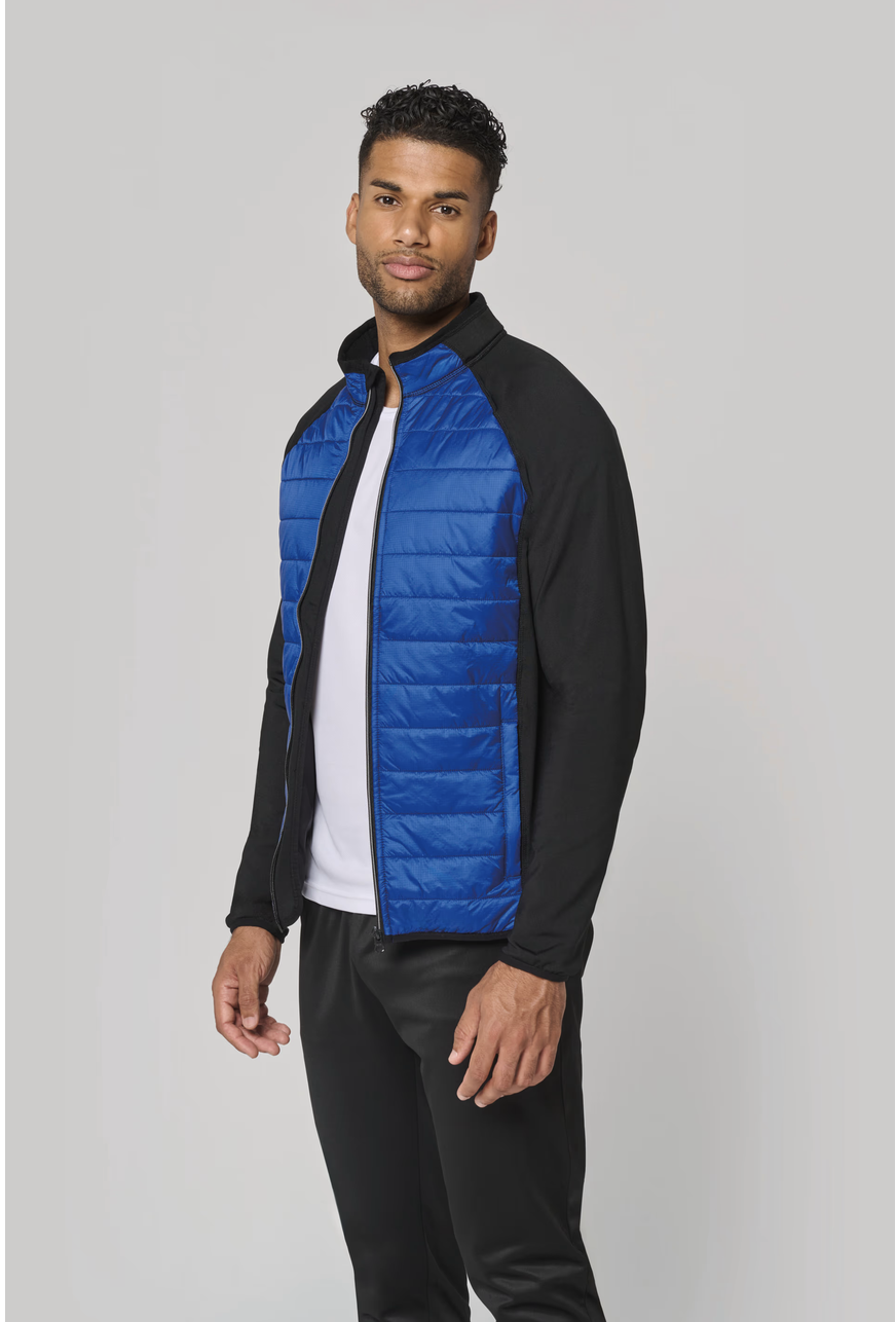 Veste de sport unisexe PA233 bi-matière, respirante et fonctionnelle. Idéale pour l’entraînement, les activités outdoor et la personnalisation textile. Sporty grey / noir