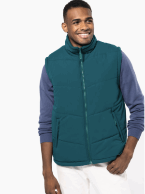 Bodywarmer unisexe K6118 : léger, chaud et doublé polaire, idéal pour le travail, les activités extérieures et la personnalisation textile.