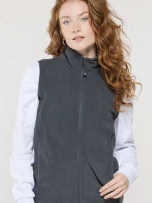 Gilet micropolaire femme PK709 PEN DUICK en 100 % polyester, 200 g/m². Chaud, anti-peluche et coupe cintrée, idéal pour le quotidien et la personnalisation textile.